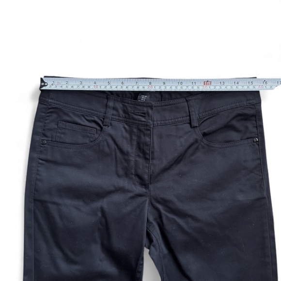 H&M Black Slim Straight Stretch Pants – Size 8 - Picture 4 of 5